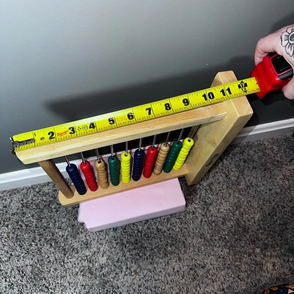 Melissa & Doug Wooden Abacus Counting Toy Montessori Math Learning Tool